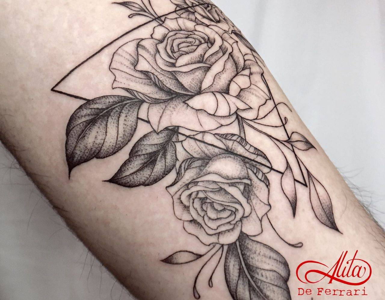 Rose tattoo by Wes Fortier - Burning Hearts Tattoo Co. 143… | Flickr