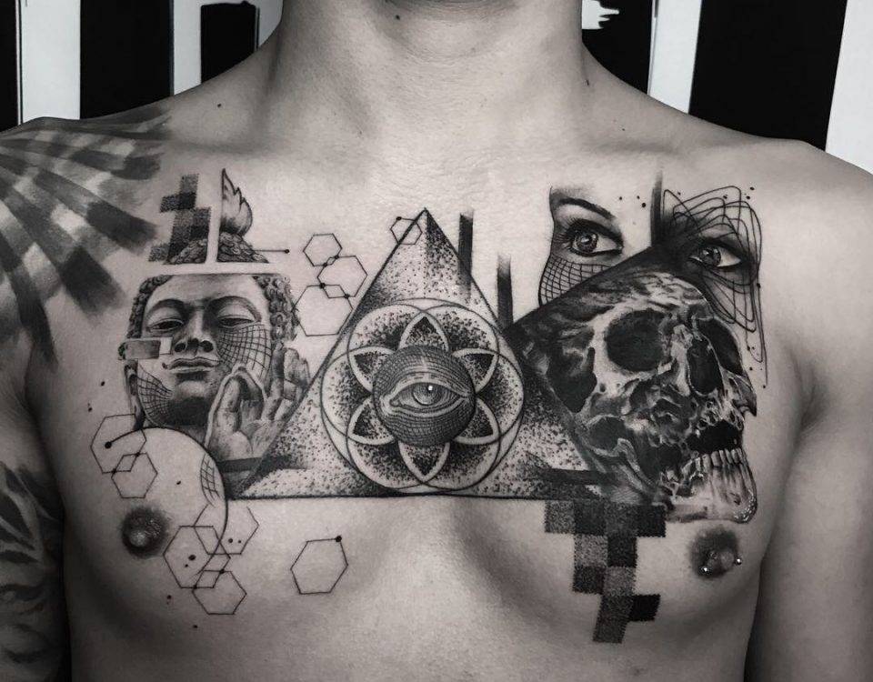 Miami Tattoo Co Chest Tattoo